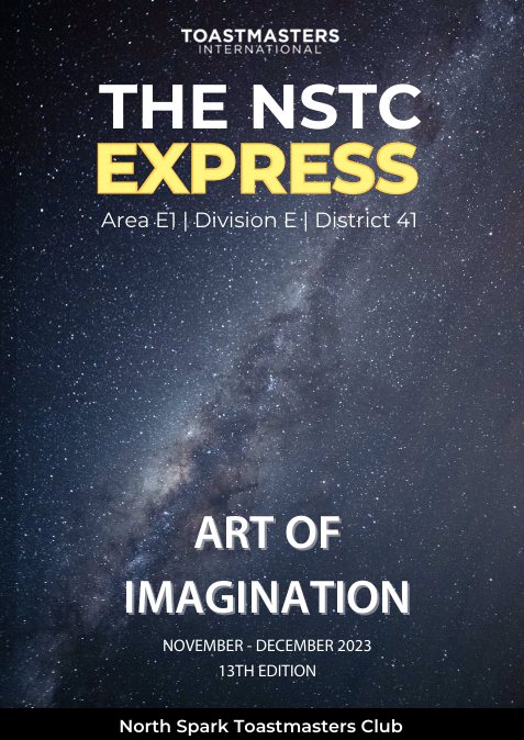 NSTC Express cover with a starry night sky: Art of Imagination